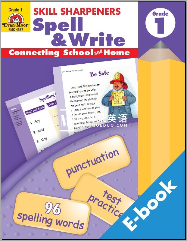 Evan-Moor Skill Sharpeners 英語教材 自营】Evan Moor Skill Sharpeners Spell and Write Prek-G6