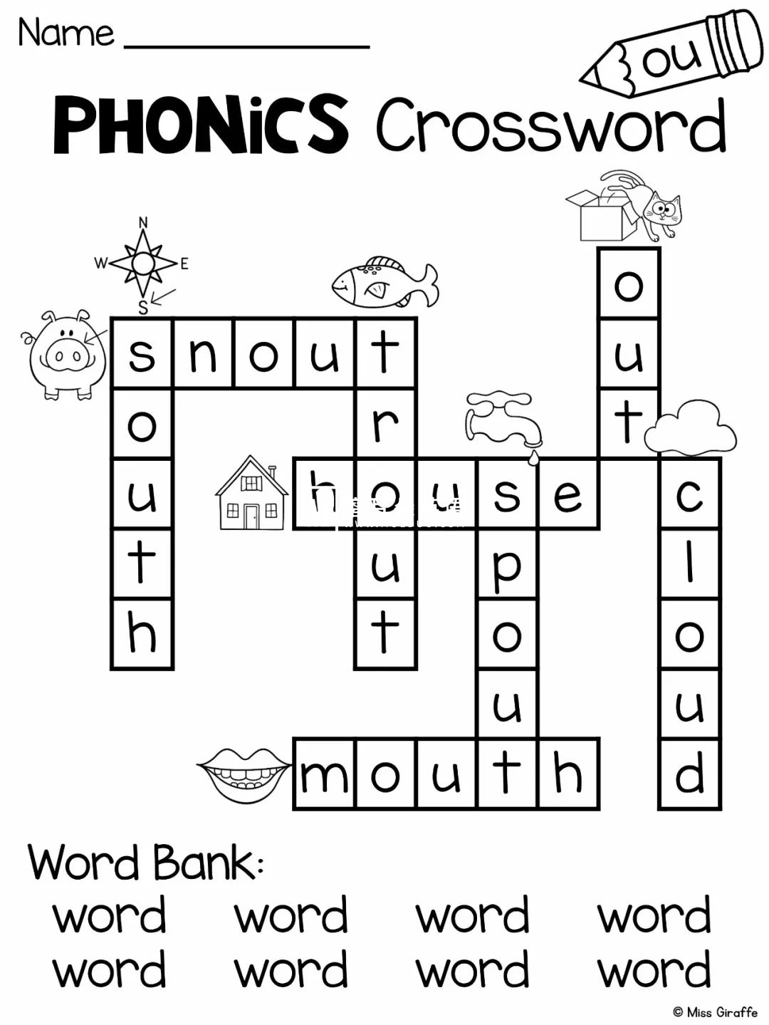 Phonics No Prep Massive MEGA Bundle 自然拼读练习册 图片10 Phonics No Prep Massive MEGA Bundle 自然拼读练习册 图片9