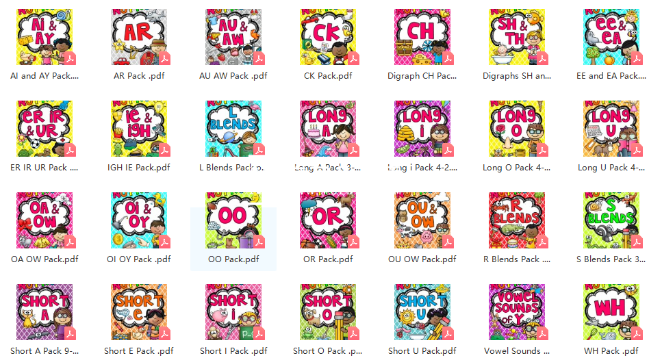 Phonics No Prep Massive MEGA Bundle 自然拼读练习册 图片4 Phonics No Prep Massive MEGA Bundle 自然拼读练习册 图片3