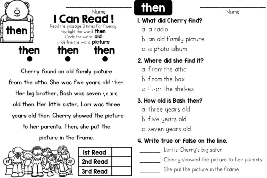 Sight Word Read Comprehension 图片20 Sight Word Read Comprehension 图片19