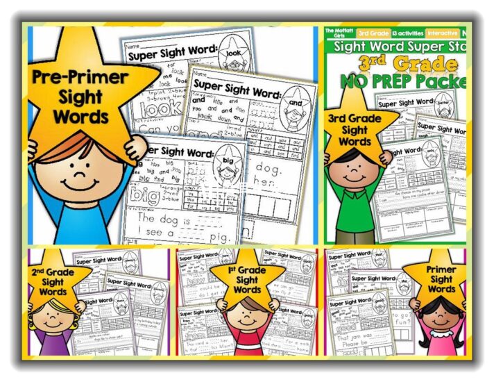 《Sight Words Super Stars高频词练习册》全5册,百度网盘下载! - 磨耳朵英语
