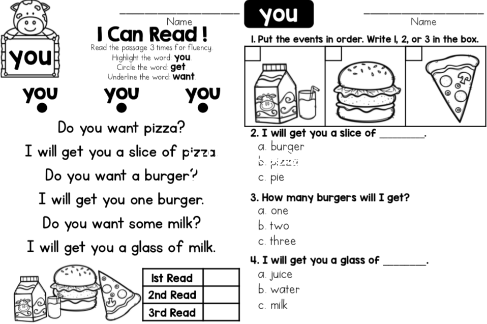 Sight Word Read Comprehension 图片14 Sight Word Read Comprehension 图片13